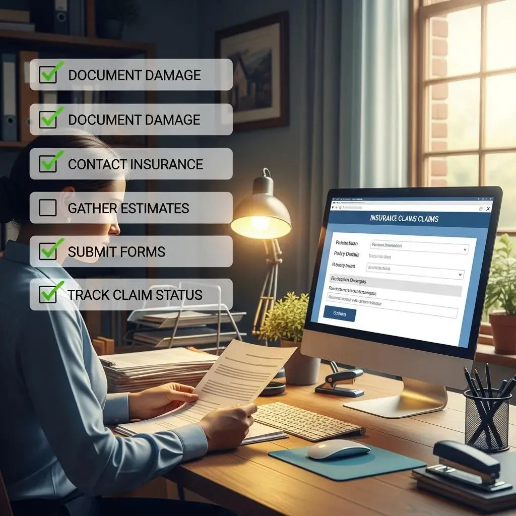 step by step process of filing restoration insurance claims with checklist and documents