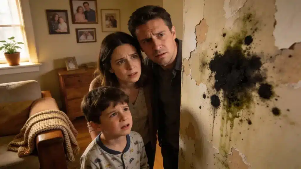 Family concerned about health risks from damp and mold in their home